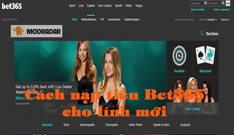 Chi tiết cách nạp tiền Bet365 đầy đủ các bước cho lính mới 